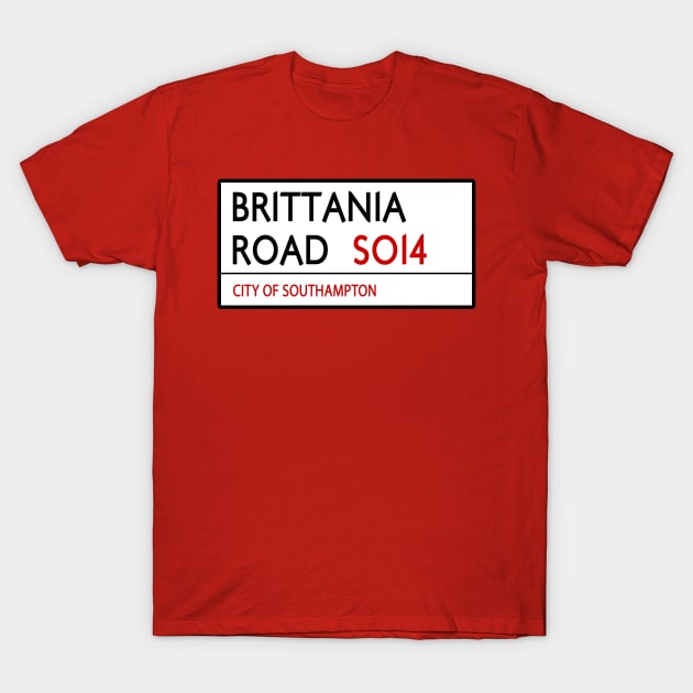 Brittania Road SO14 Southampton T-Shirt by Confusion101